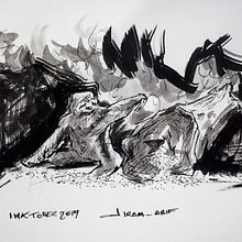 InktoberDomestika. Un projet de Dessin, Dessin artistique et Illustration traditionnelle de Jiram Gómez - 13.10.2019