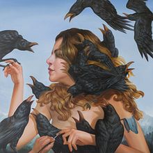 Los cuervos de leo. Artes plásticas, Criatividade, e Pintura projeto de Jhoel Mamani Espinoza - 14.10.2019