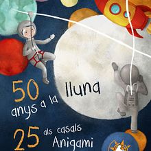 50 AÑOS EN LA LUNA. Traditional illustration, and Digital Illustration project by Ana Beatriz Reina Rojas - 10.15.2019