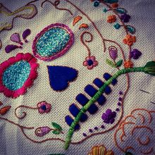 Bordado Día de Muertos ♥️. Embroider project by Mélida Amanda Hernández Alfaro - 10.17.2019