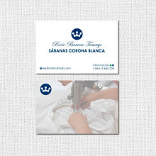Tarjeta de visita “Sábanas Corona Blanca”. Br, ing, Identit, Design, Graphic Design, Photograph, and Advertising project by Celia Macías - 10.17.2019