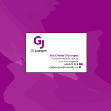 Tarjeta de visita “Doctora Gil Jassogne”. Br, ing, Identit, Design, Graphic Design, Advertising, T, and pograph project by Celia Macías - 10.17.2019