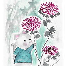 My project in Watercolor Illustration with Japanese Influence course. Un proyecto de Dibujo de k.a.kuczynska - 18.10.2019