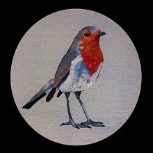 Mi petirrojo terminado, proyecto final <3 . Embroider project by floo.rosev - 04.17.2020