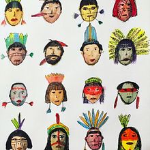 Amazonian faces. Traditional illustration project by Cristina Dominguez / Madame Sunday - 10.18.2019