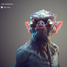 FishFace Creature. Un proyecto de 3D y Modelado 3D de jose hernandez - 20.10.2019