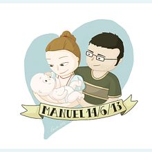 Bienvenida Manuel. Un progetto di Illustrazione tradizionale e Illustrazione digitale di Mamen Aran Cerezo - 21.05.2013
