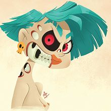 Zombie Girl. Un proyecto de Ilustración tradicional e Ilustración digital de Mamen Aran Cerezo - 21.10.2019