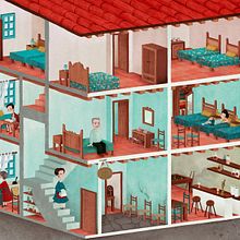 LA CASA NATAL · RUTA LITERARIA MIQUEL MARTÍ I POL. Traditional illustration project by Ana Beatriz Reina Rojas - 01.21.2018