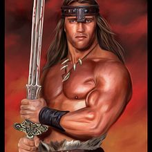 Conan el destructor . Un progetto di Cinema, Design di poster , Illustrazione tradizionale e Illustrazione digitale di Oscar Martinez - 22.10.2019