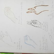 Una mano por 7 días . Desenho projeto de Wendolin Borges Coronel - 09.09.2019