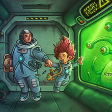 Zoo Espacial nº42. Un proyecto de Ilustración tradicional e Ilustración infantil de Rubén Megido - 23.10.2019