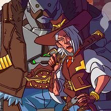 Overwatch (Ashe y Bob) Ein Projekt aus dem Bereich Traditionelle Illustration, Digitale Illustration und Videospiele von Paloma Rojas Ligero - 24.10.2018