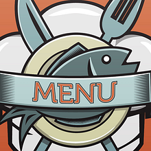 Menu Illustration. Projekt z dziedziny Projektowanie graficzne, Trad, c, jna ilustracja, Ilustracja c, frowa, Grafika wektorowa, Infografika, T i pografia użytkownika Marco Boetti - 24.10.2019