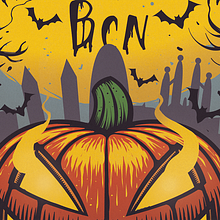 Happy Halloween Bcn . Projekt z dziedziny Projektowanie graficzne, Trad, c, jna ilustracja, Ilustracja c, frowa, Ilustracje dla dzieci i Grafika wektorowa użytkownika Marco Boetti - 24.10.2019