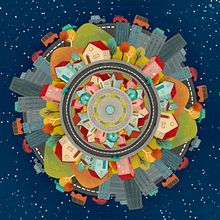 MANDALA CIUDAD. Traditional illustration project by Ana Beatriz Reina Rojas - 10.24.2018