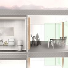 Vivienda junto al río. Vivir en el huerto.. Architecture, and 3D project by Adrián Hidalgo Jiménez - 07.25.2011