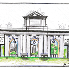 Puerta de Alcalá (Madrid, España). . Arhitectură, Artă conceptuală, Desen artistic & Ilustrație tradițională de Alberto Serrano Casaus - 10.26.2019