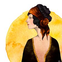 Scarf Vintage. Traditional illustration, and Digital Illustration project by BTATO - 10.15.2016