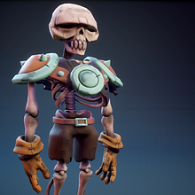 Skeleton Warrior - For videogames. Un proyecto de 3D, Diseño 3D y Modelado 3D de jose hernandez - 27.10.2019