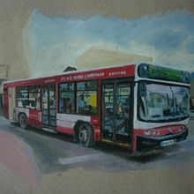 BUS URBANO GRANADA. Painting project by Jose Torres - 10.29.2019