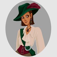 Agente/Pirata. Diseño de personaje para el juego "Gades" (WIP). Concept Art project by Paula Jiménez Bueno - 10.29.2019