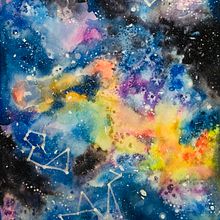 Mi Galaxia. Un progetto di Pittura ad acquerello di Francisca Kinzel Maluje - 29.10.2019