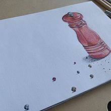 Pepper grinder . Ilustrasi tradisional proyek oleh Yuliya Chernova - 10.30.2019
