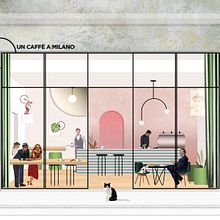 Iniciación Diseño Interiores / Bar Restaurant. Design project by Magdalena Lizarraga Nardocci - 10.30.2019