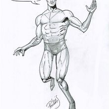 Mi Proyecto del curso: Ilustración para cómics: anatomía de un superhéroe. Un proyecto de Cómic, Dibujo, Dibujo a lápiz y Dibujo artístico de Luis Penieres - 31.10.2019