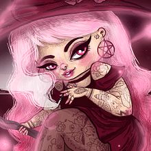 Bruja Rosa  . Creativitate, Desen, Design de caractere, Ilustrație tradițională & Ilustrație digitală de VaneKone Ilustración - 12.01.2018