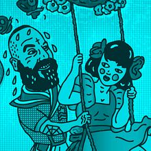 Swing Postcard . Traditional illustration, Digital Illustration, and Vector Illustration project by woodcutter Manero - 11.01.2019