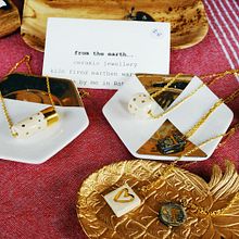 My project in Ceramic Jewelry for Beginners course. Ceramics project by Joyce Johnson - 11.04.2019