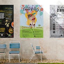 Carteles para Comissions de festes de Santa Eulalia y l'Ajuntament de L'H. Design de cartaz projeto de Patricia PHP - 04.11.2019