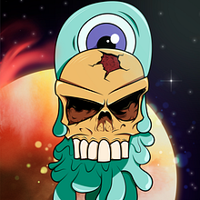 Float Skullime. Traditional illustration project by Sebastian Polania - 11.04.2019