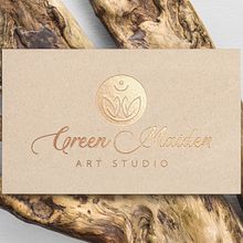 Tarjeta de visita con fragmentos de oro. Design de logotipo projeto de Patricia PHP - 05.11.2019