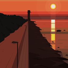 Faro de Irta, Alcossebre Ein Projekt aus dem Bereich Grafikdesign, Traditionelle Illustration, L und schaftsbau von Alberto Camacho Gordaliza - 05.11.2019