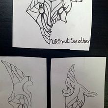 Never One Without The Other. Desenho a lápis projeto de Jessica Palomino Ferreyra - 06.11.2019