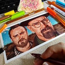Mi Proyecto del curso: Ilustración realista con bolígrafos de colores. Drawing, Portrait Drawing, and Traditional illustration project by Verónica Pérez - 11.06.2019