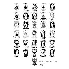 Inktober 2019. Este es el primer año que participo en este reto, los dibujos estan realizados a tinta y editados con Photoshop.  project by Lorenzo Marfil - 11.01.2019