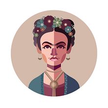 Frida Kahlo - vector illustration. Vector Illustration project by Susan Caroline Forestiero - 08.18.2018