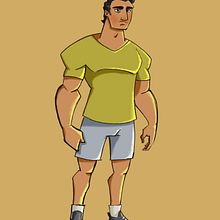 Chico musculoso. Un progetto di Illustrazione digitale di Rene Rdgz - 08.08.2019