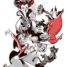 Hocus Pocus. Ilustração tradicional projeto de Elysa Castro - 08.10.2018