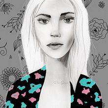 Retrato. Traditional illustration, and Digital Illustration project by Dea Garcia - 10.15.2019