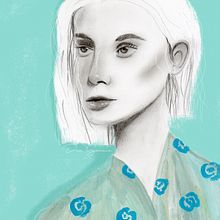 Retrato. Traditional illustration, and Digital Illustration project by Dea Garcia - 10.10.2019