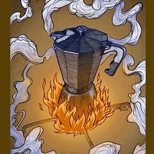 Coffee is ready! Ein Projekt aus dem Bereich Traditionelle Illustration von Chema G. Baena Art - 08.11.2019