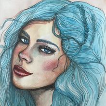 Mi Proyecto del curso: Técnicas de ilustración con acuarela digital. Portrait Drawing project by Olivia - 04.04.2020