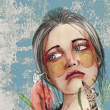Retrato ilustrado en acuarela: Tristeza.. Desenho, Ilustração tradicional, Ilustração digital e Ilustração infantil projeto de Goretti Asla - 09.11.2019