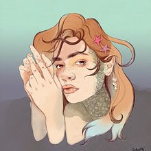 Mi Proyecto del curso: La sirena. Ilustração digital projeto de Bianca Ponisio Clerici - 18.11.2019