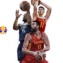 Mundial de Basketball China 2019. Traditional illustration, Digital Illustration, and Advertising project by Adolfo Correa - 08.01.2019